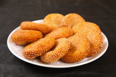 中餐美食-甜菜-香炸南瓜饼