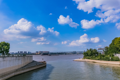 江苏省南京市金川河入江岔口外滩建筑环境