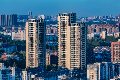 江苏省南京市江北高新区都市高楼建筑