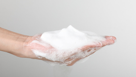 手捧泡泡 洗手液 泡泡