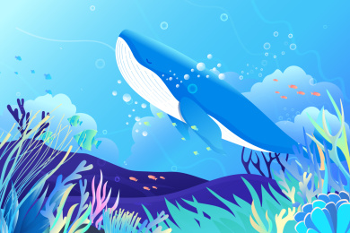 海洋日矢量插画