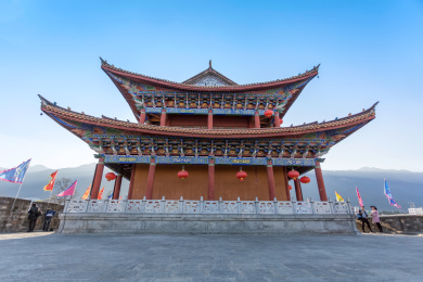 中式建筑屋檐和纹饰纹样