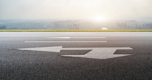 城市道路地面和建筑景观