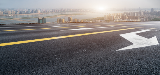 城市道路地面和建筑景观