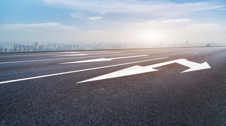 城市道路地面和建筑景观