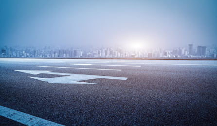 城市道路地面和建筑景观