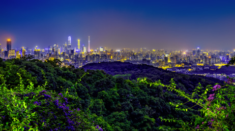 中国广州羊城八景之白云晚望