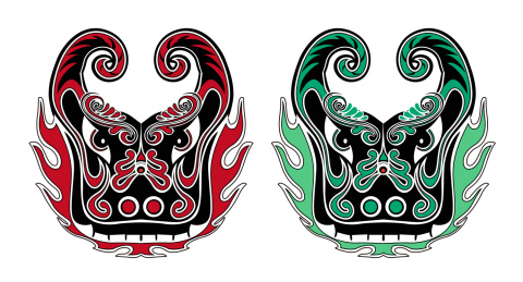 生肖牛年图腾矢量素材