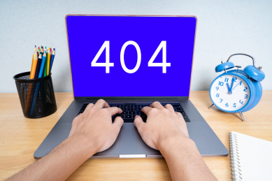 电脑蓝屏死机404概念