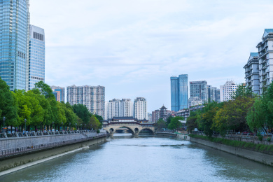 成都九眼桥河流景观