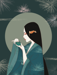 日式浮世绘风女子