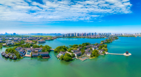 苏州金鸡湖李公堤风光