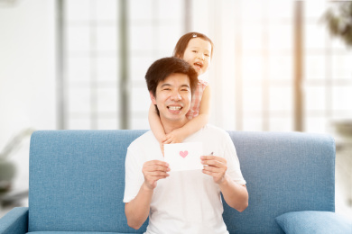 父亲节快乐，爸爸和女儿