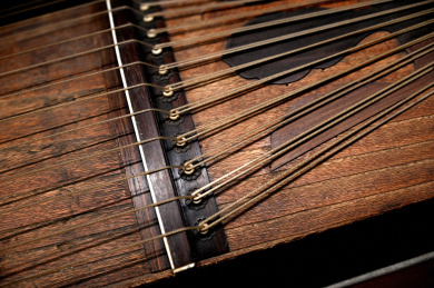 中国古琴局部细节特写