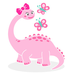 粉色可爱小恐龙momo图片