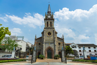 中国浙江省宁波市老外滩天主教堂