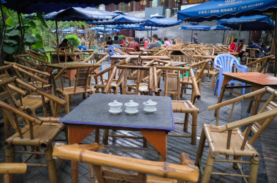 成都人民公园露天茶座