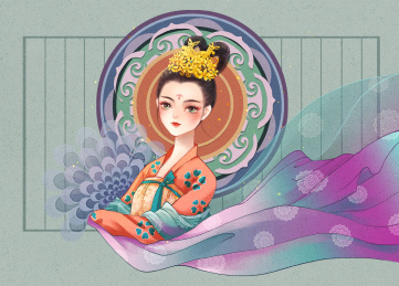 唐朝仕女图