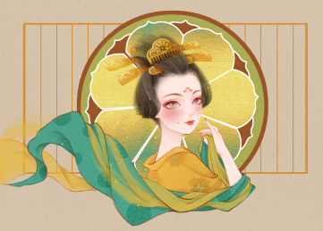 唐朝仕女图