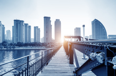 天津海河沿线的建筑景观
