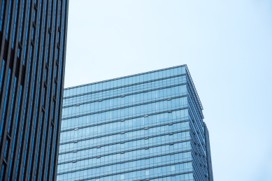 中国重庆城市建筑大厦局部