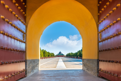 北京天坛公园古建筑风光