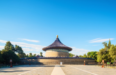 北京天坛公园皇穹宇古建筑风光