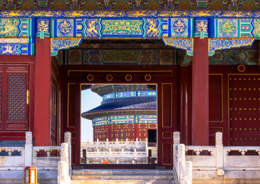 北京天坛公园祈年殿古建筑风光