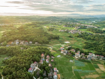 湖南农村田园风光鸟瞰