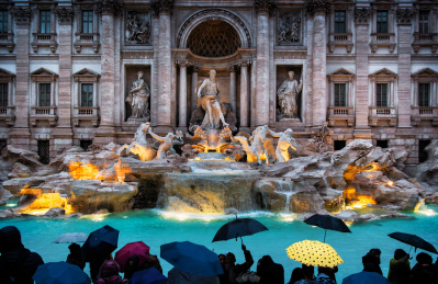 欧洲意大利罗马许愿池