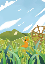 儿童插画二十四节气-小满