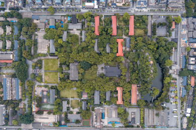 广西省桂林市靖江王府航拍图
