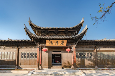 卧龙书院内藏经楼正面图,中国福建