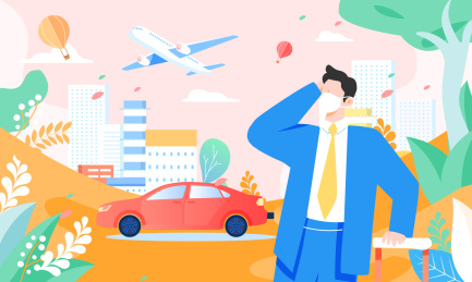 行程安排矢量插画