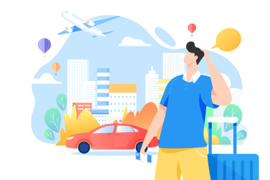 行程安排矢量插画