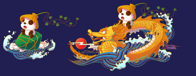 熊猫插画