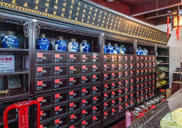 中国古代中医药铺场景