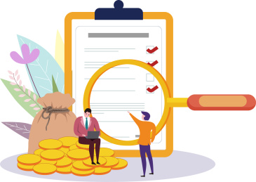 银行理财产品金融概念插画