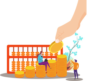 银行理财产品金融概念插画