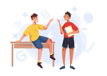 中学生男生插图