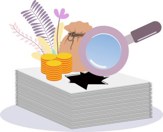 财务造假概念金融插画