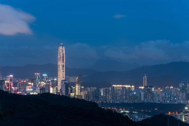 深圳福田CBD的繁华夜景