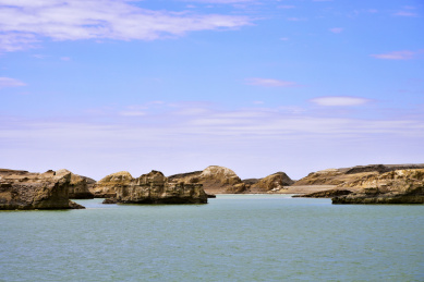 中国青海省大柴旦镇乌素特水上雅丹地质公园