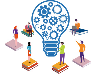 职场教育培训学习概念插画