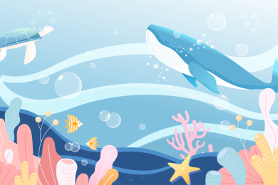 海洋动物矢量插画