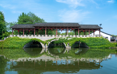 浙江绍兴安昌古镇老建筑景观
