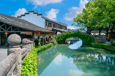 浙江绍兴安昌古镇老建筑景观