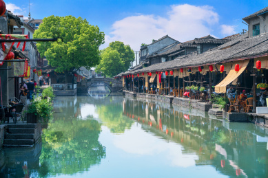 浙江绍兴安昌古镇老建筑景观