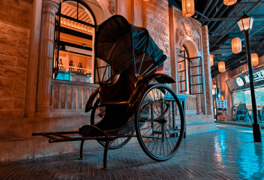 老上海夜景及黄包车