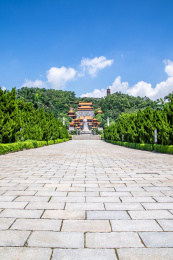中国广州南沙天后宫风光  